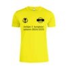 Afbeelding kampioen shirt voorzijde eigen tekst bedrukt kleur shirt geel