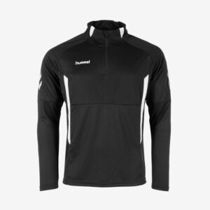 Hummel Stanfries Authentic 1/4 Zip Top- Junior - Trainings Top - Zwart
