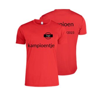 Kampioenshirts - Junioren - Optie 3 - Eigen Tekst Voorzijde en Achterzijde - Slechts € 24,50 p/st