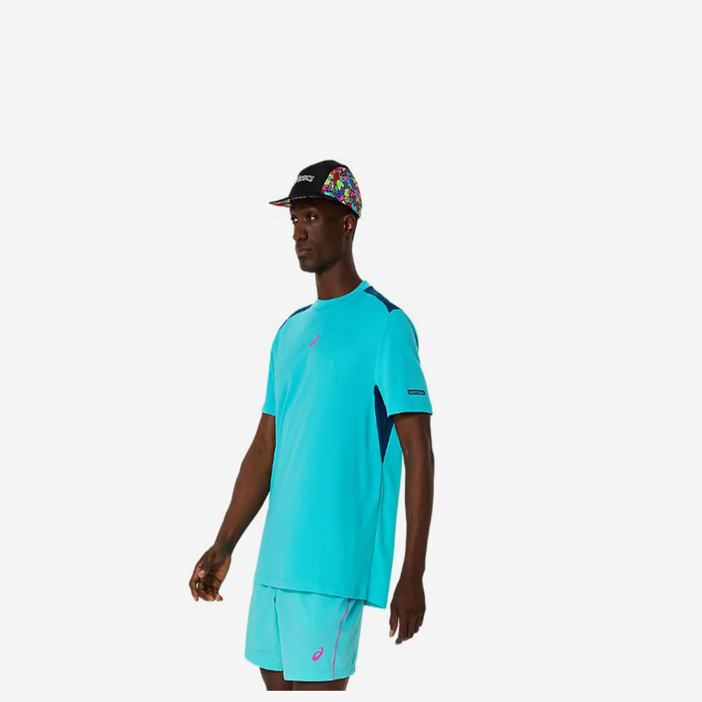 Asics Padel Court SS Top- Sportshirt - Lichtblauw - Heren - Afbeelding 7