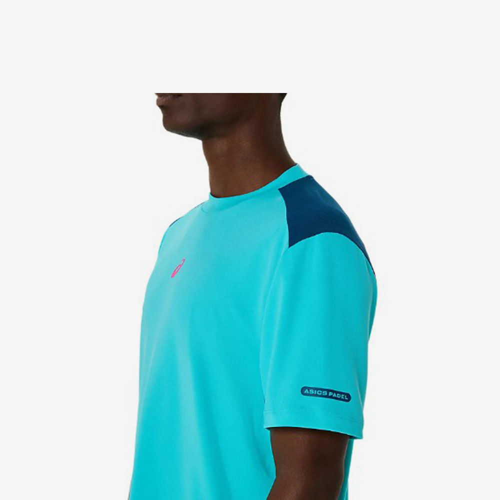 Asics Padel Court SS Top- Sportshirt - Lichtblauw - Heren - Afbeelding 4