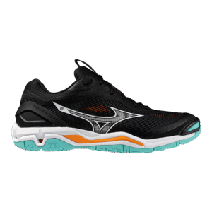 Mizuno Wave Stealth 6 - Handbalschoenen - Black/Tangelo/Ice Green