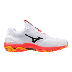 Mizuno Wave Stealth 6 - Handbalschoenen - Wit/Oranje