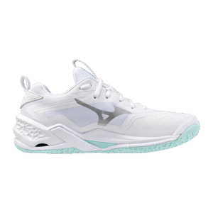 Mizuno Wave Stealth Neo 2 - Handbalschoenen - Dames- Wit/Blauwe tint