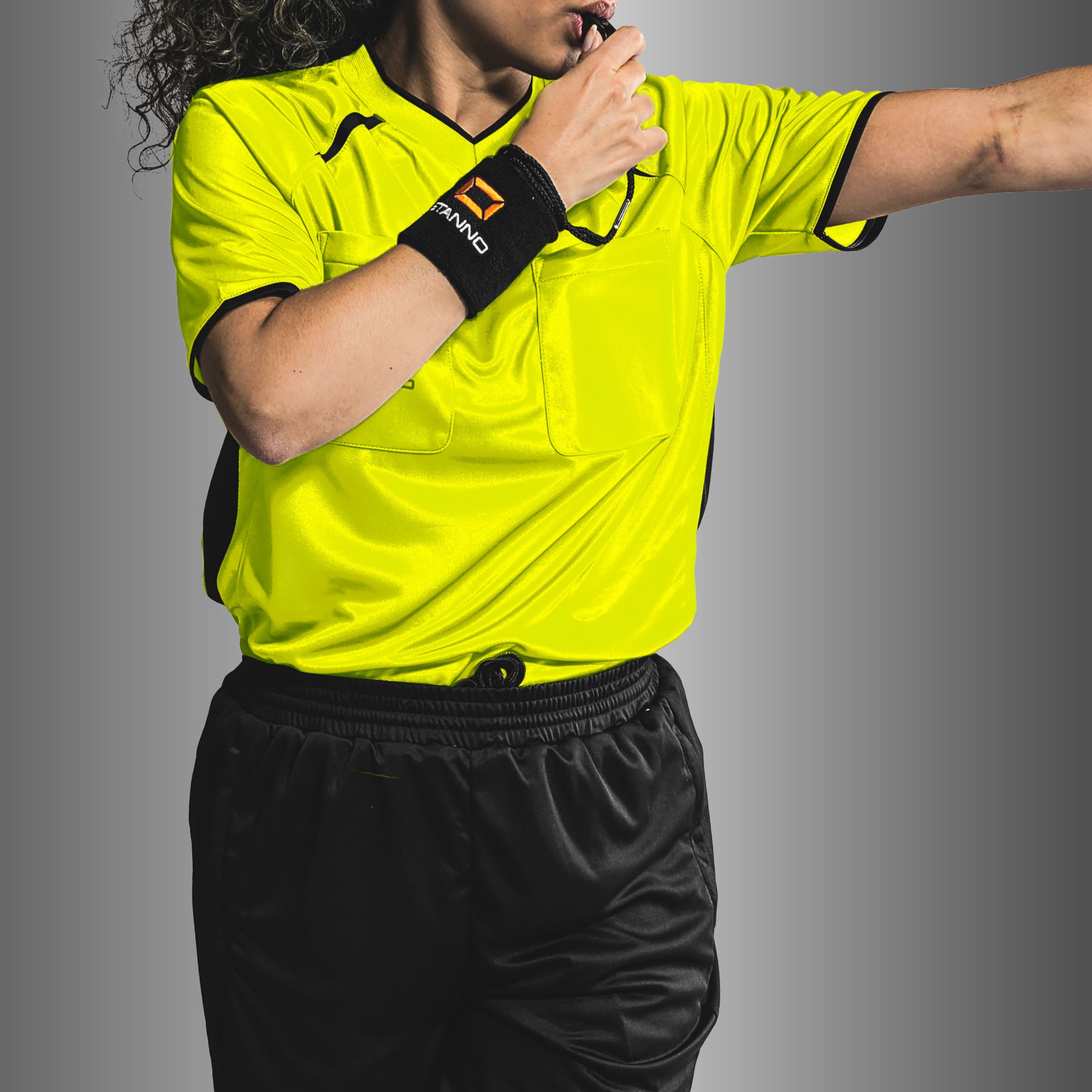 Stanno Bergamo Referee T-Shirt II - Scheidsrechtershirt Geel - Afbeelding 5